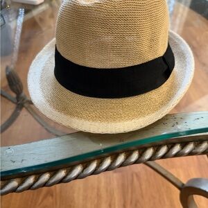 Stylish Tan Fedora with Black Band